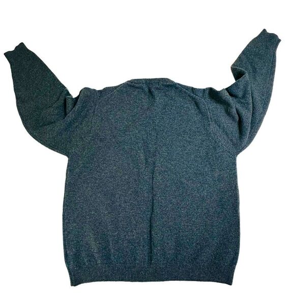 Vintage 90s Blue Grey Marl Marks and Spencer’s Wool Crewneck sweater Size Small - Picture 2 of 8